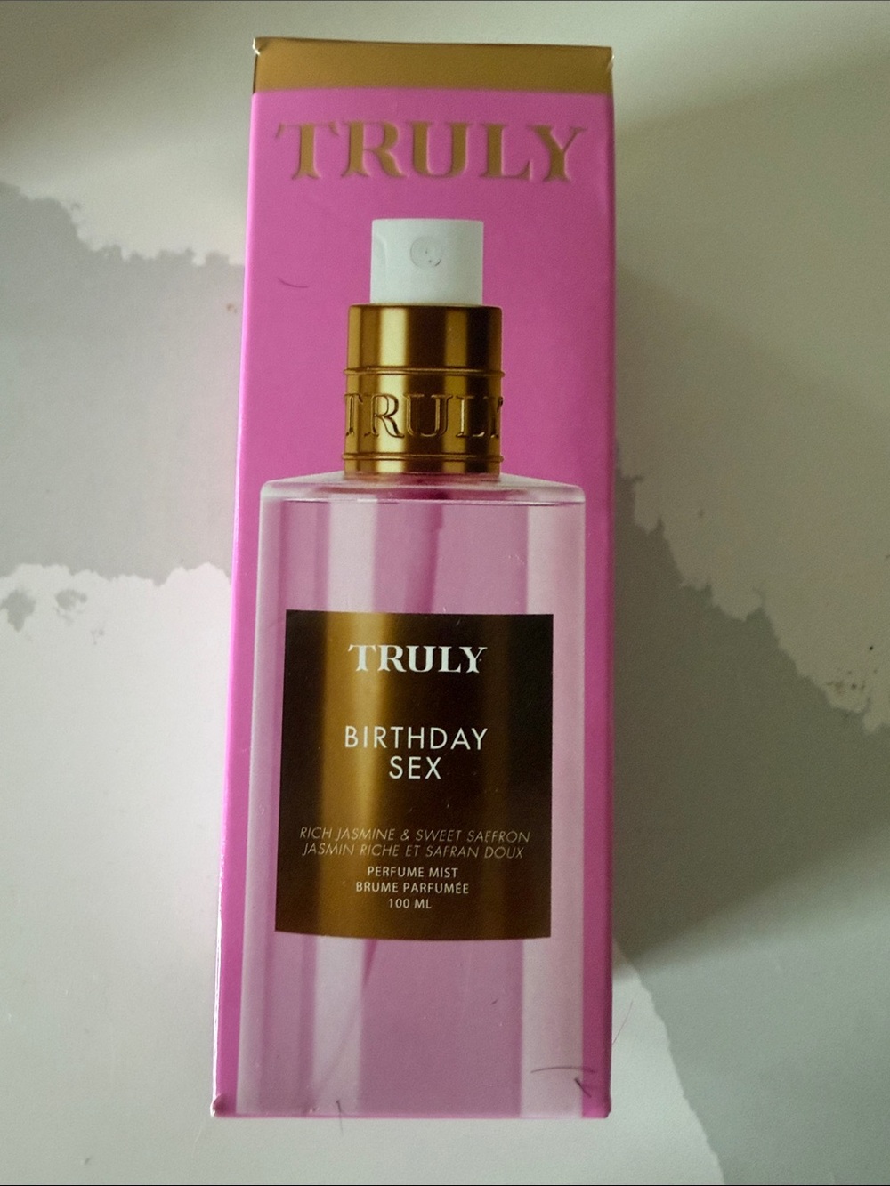 TRULY Pink Birthday Body Mist with Gold Accents